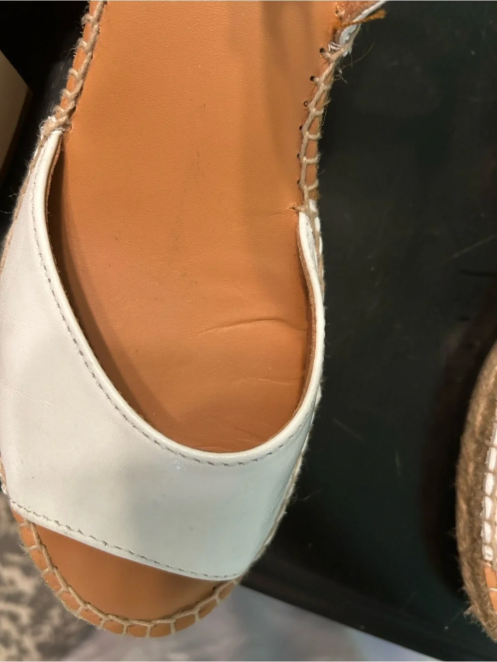 Women's White Espadrille Slingback Sandals